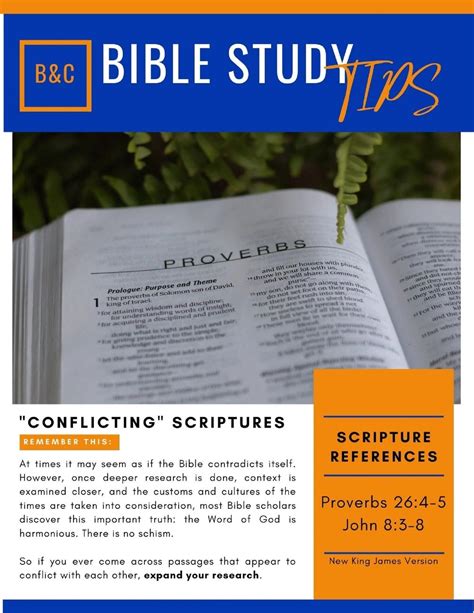 Bible Study Tips How To Handle Conflicting Scriptures