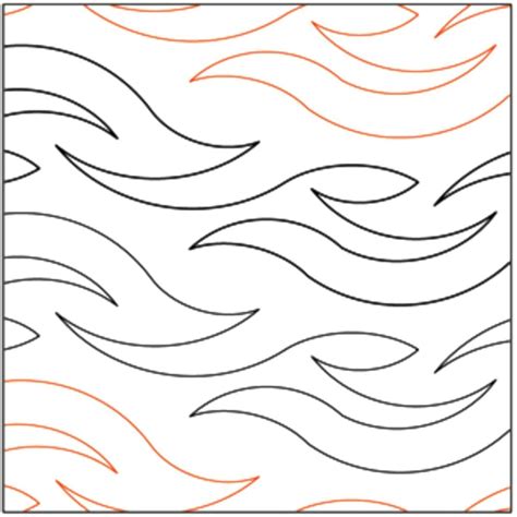 Longarm Quilting Water Waves Pantograph Quilt Patterns Wavy Ripples ...
