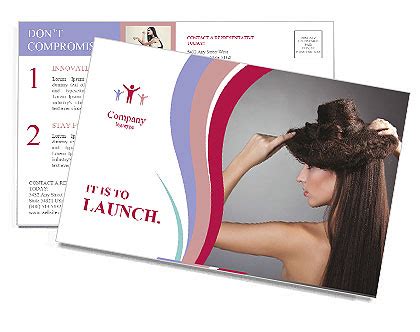 Nude Woman With Stylish Hat Posing Attractively Postcard Template Design ID 0000040242