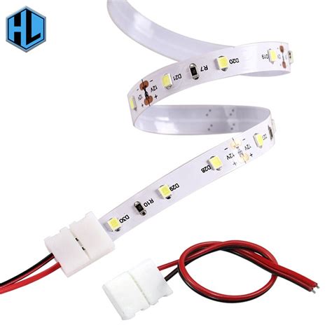 Pcs Led Strip Connector Pin Mm With Wire Free Connect No Need