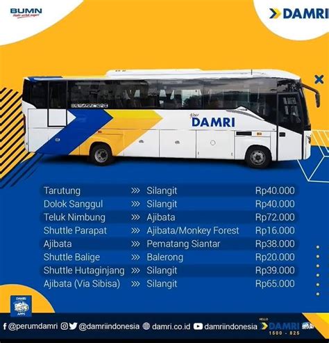 Jadwal Dan Tarif Bus Damri Dari Silangit Ke Ajibata