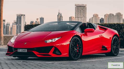 Rent a Lamborghini Huracan EVO Spyder Red - 2020 in Dubai - rentin.ae