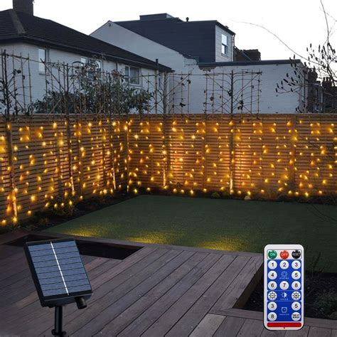 1 Pack Solar Curtain Lights Outdoor 16 4ftx 2 3ft 216led Fairy String