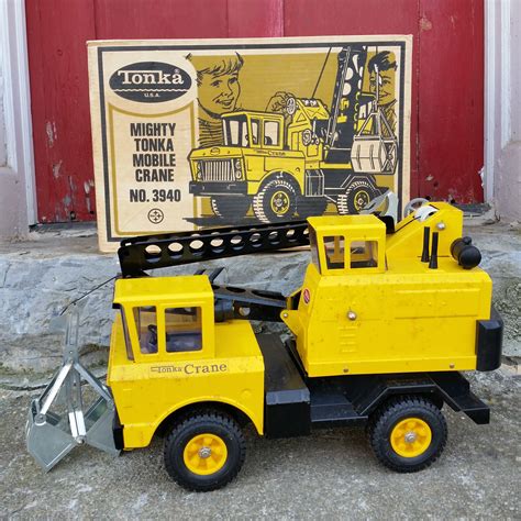 Mighty Tonka Mobile Crane No 3940 With Box By Tonka 1970 73 Etsy