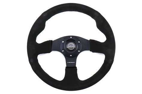 NRG Race Style Suede Steering Wheel 320mm w/ Black Stitching ...