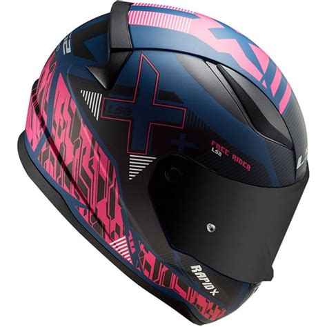 Capacete Ls Ff Rapid Xtreet Azul Roxo Grid Motors