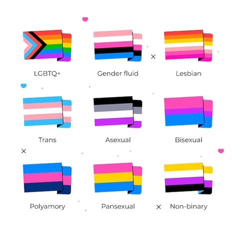 Símbolos Lgbt Dibujados A Mano Del Mes Del Orgullo Vector Gratis