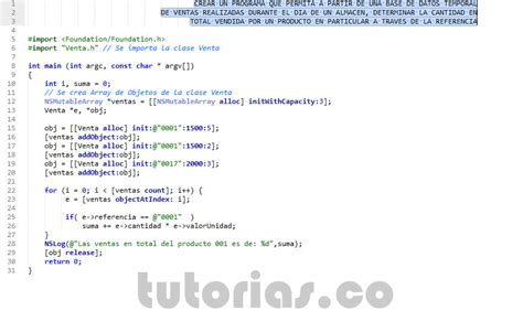 Poo Objective C Clase Consulta Venta Tutorias Co