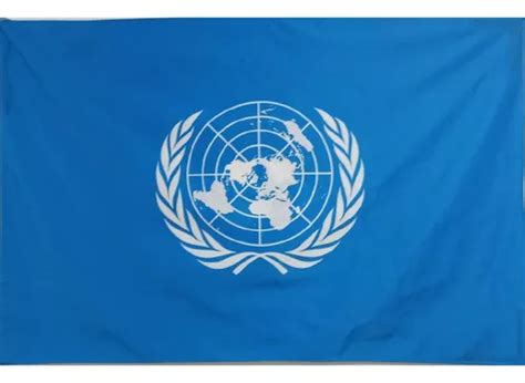 Bandera Onu Naciones Unidas tamaño 90x150cm Doble Faz Poly Envío gratis