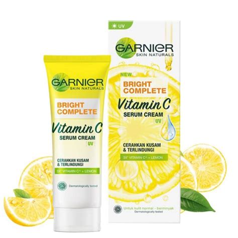 Garnier Bright Complete Vitamin C Uv Serum Cream 40ml Shopee Singapore