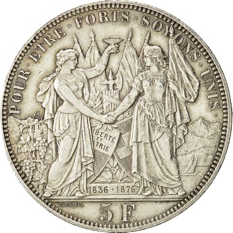 482639 Monnaie Suisse 5 Francs 1876 SUP Argent KM S13 SUP 5