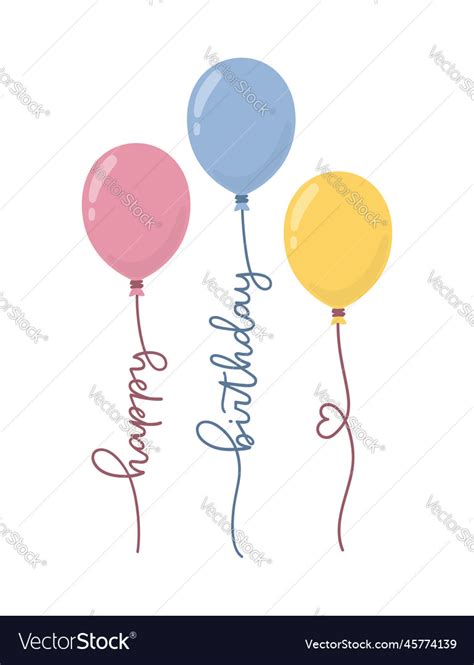 Happy birthday balloons Royalty Free Vector Image