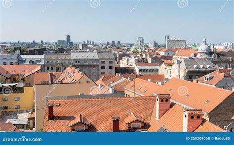 Aerial Rooftop View Of Zagreb City Editorial Stock Photo Image Of