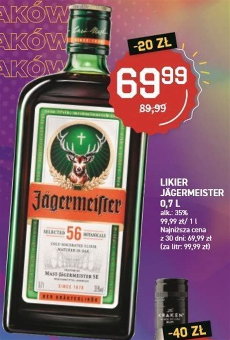 Promocja Jagermeister Likier 0 7l w Duży Ben