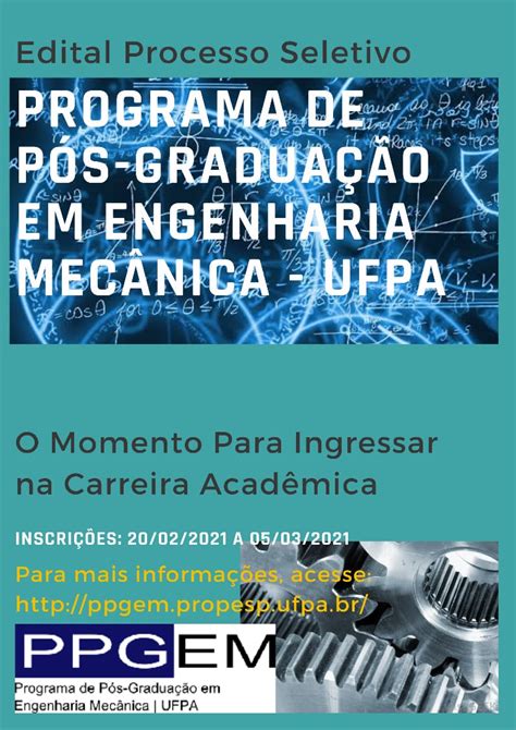 Ppgem Programa De Pós Graduação Em Engenharia Mecânica