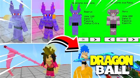 NOVO ADDON INCRÍVEL DE DRAGON BALL PARA MINECRAFT PE 1 20 Dragon