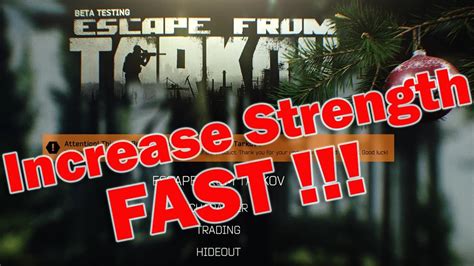 Escape From Tarkov Increase Strength Fast Featuring Halfman Youtube