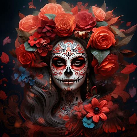 Premium AI Image Catrina Mexican Dia De Muertos Day Of The Dead