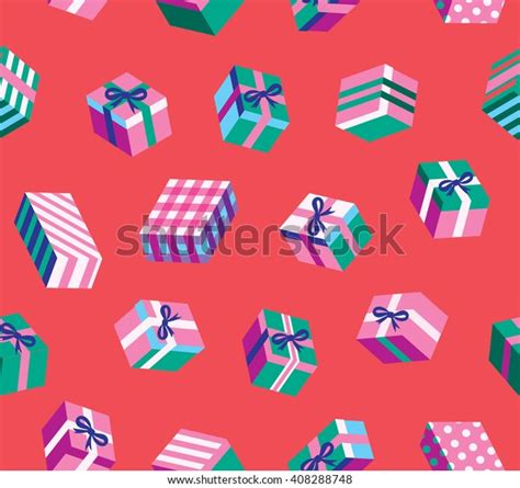 Colorful Vector Seamless Gift Pattern Gift Stock Vector Royalty Free