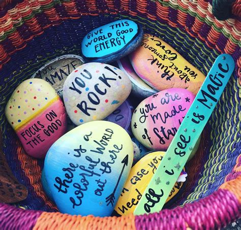 A Blog About Our Project Word Rocks We Share Rocks With Positive Words