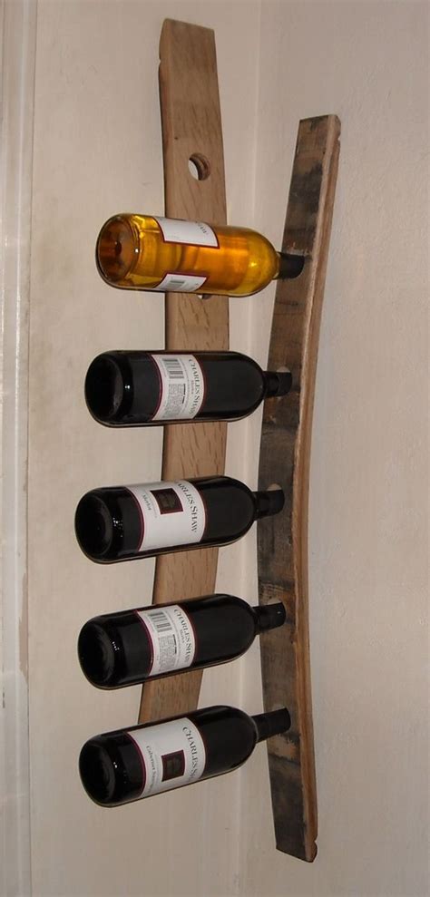 Buy Hand Crafted Hanging Corner Wine Racks Made From Barrel Staves