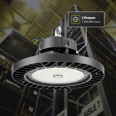 Oberon LED High Bay 100W 6500K 190lm W 1 10V Dimmable Sosen Driver