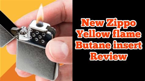 Zippo Yellow Flame Butane Insert Review Youtube