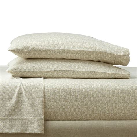 Better Homes And Gardens 4 Piece 300 Thread Count Suzani Almond Biscuit Cotton Sateen Bed Sheet