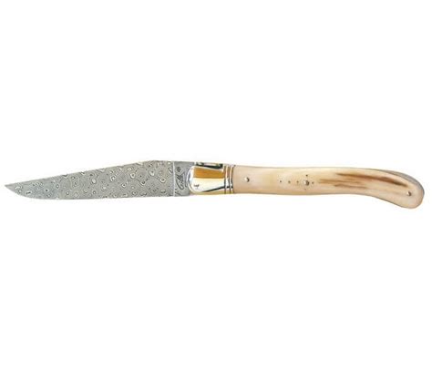 Couteau Laguiole GILLES Manche Cm Pointe De Corne Blonde