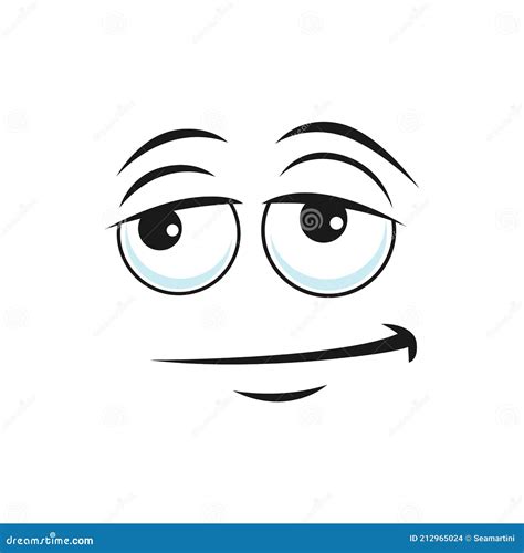 Indifferent Distrusted Sad Mood Suspicious Emoji Stock Vector ...