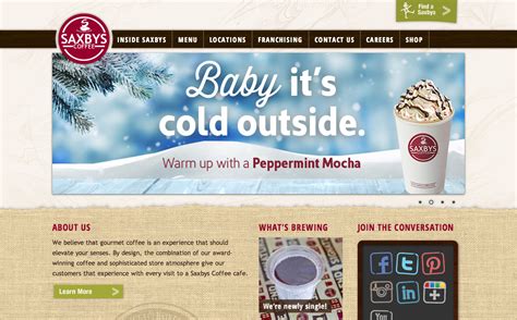 Saxbys Coffee - Built With WooCommerce