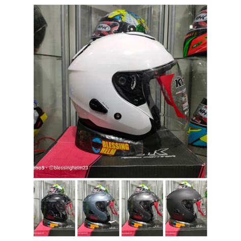 Jual Helm Open Face Kyt Kyoto Solid Dan Paket Iridium All Varian Warna