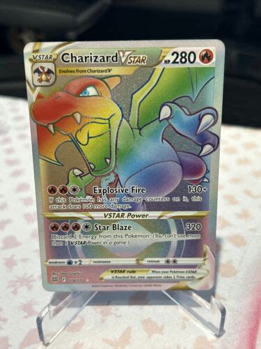 Pok Mon Tcg Charizard Vstar Rainbow Rare Brilliant Stars