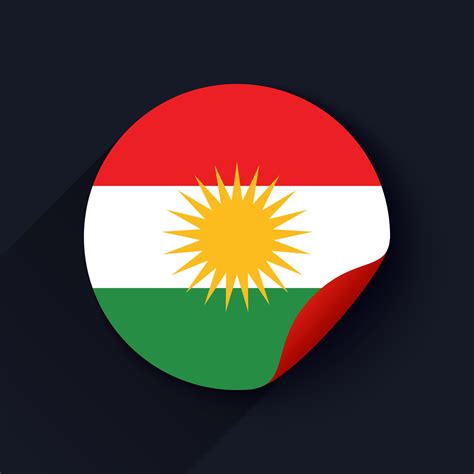 Iraqi Kurdistan Flag Sticker Vector Illustration 36745510 Vector Art at ...