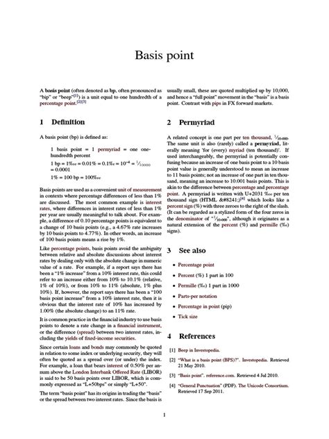 basis point  definition  permyriad  basis point percentage
