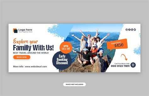 Premium PSD Travel Agency Facebook Cover And Web Banner Design