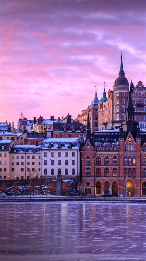 Mariaberget With Frozen Lake M Laren S Dermalm Island Stockholm