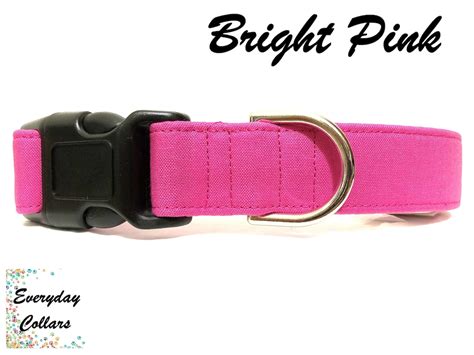 BRIGHT PINK Dog Collar Cat Collar Pink Dog Collar Pink Cat Collar ...