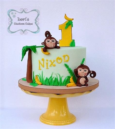 Monkeys 1st Birthday Cake Decorated Cake By Lori CakesDecor