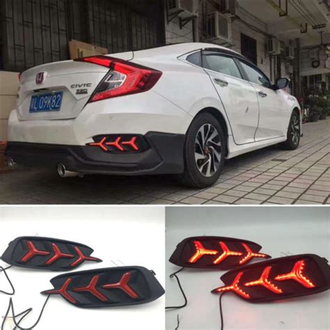 Honda Civic Fc Rear Bumper Reflector Rambo Led Light Auto Accessories