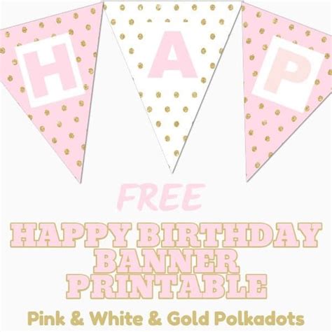 happy birthday banner printable pdf pink - Kami Mcallister