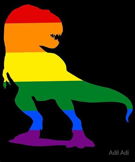 Dino Dinosaur Pride Rainbow Flag By Adil Adi Redbubble Rainbow Flag