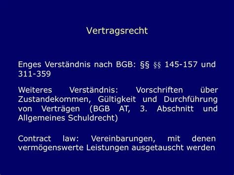 Vertragsrecht Bgb Zusammenfassung