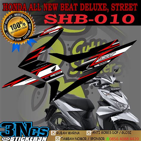 Jual Stripping Honda Beat Deluxe CBS ISS Sticker Variasi 10 Honda Beat