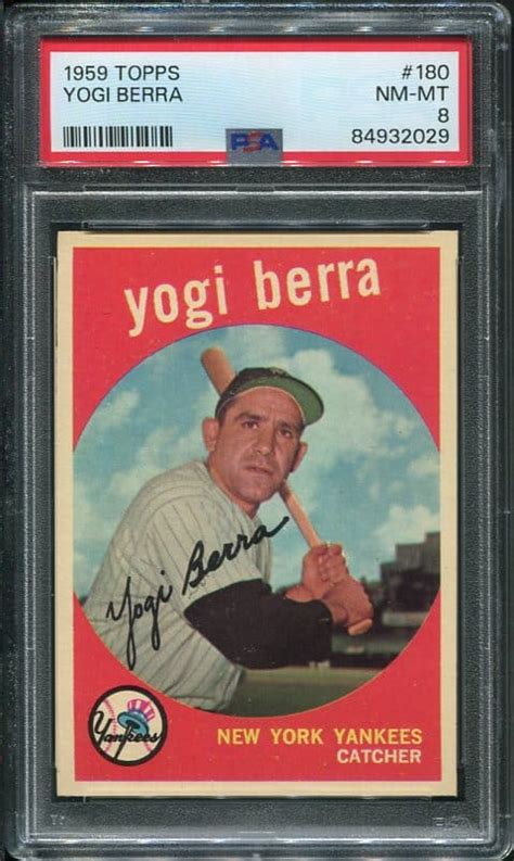 Nice Topps Yogi Berra Psa Hof All Star Cards Inc