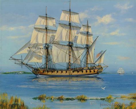 USS Boston 1777, 24-gun Frigate - James A Flood Artist