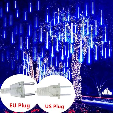 1 2 3 4 Set Led Meteor Shower Lights Street Lamp Garland Outdoor