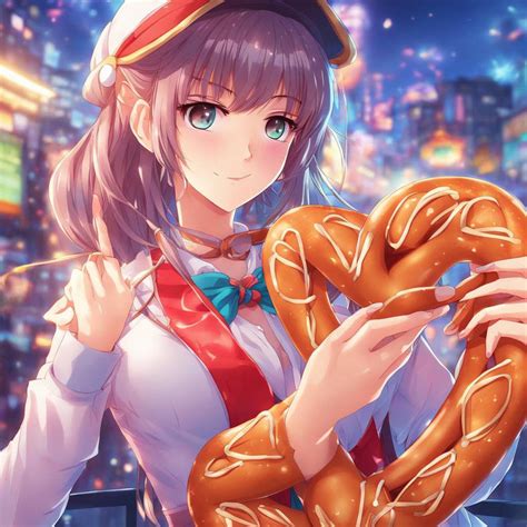 Sexy Anime Girl Holding A Pretzel By Kannakakimari On Deviantart