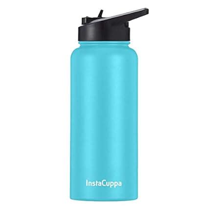 Instacuppa Insulated Water Bottle Ml With Straw Lid Double Wall