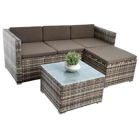 Giantex Pc Patio Sectional Furniture Pe Wicker Rattan Sofa Set Baci